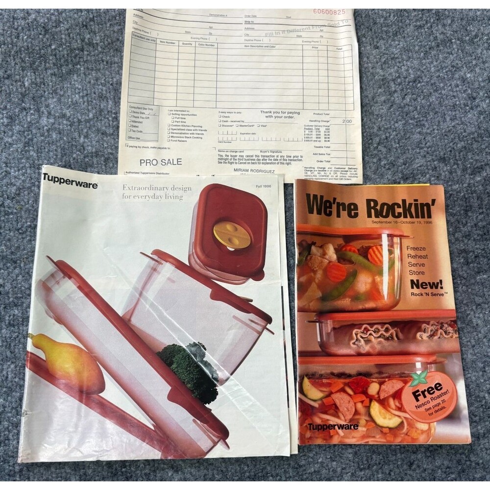 Vintage Tupperware Catalog Fall 1996 & Order Forum